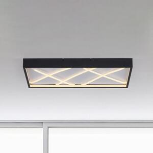 JUST LIGHT. GmbH plafonieră LED Mikado, 60 x 30 cm, negru, reglabil, Negru, Camera de zi / sufragerie, Metal, Modern