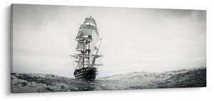 Tablou - O navă care navighează pe ocean (120x50 cm)