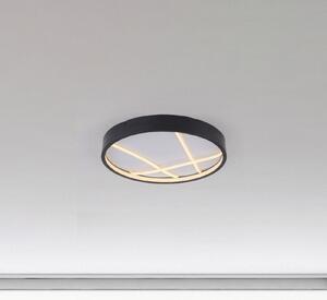 JUST LIGHT. GmbH plafonieră LED Mikado, Ø 40 cm, negru, reglabil, Negru, Camera de zi / sufragerie, Metal, Modern