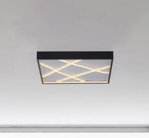 JUST LIGHT. GmbH plafonieră LED Mikado, 50 x cm, negru, reglabil, Negru, Camera de zi / sufragerie, Metal, Modern
