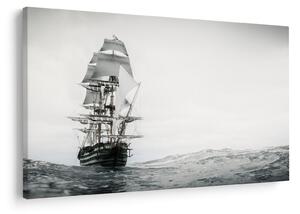Tablou - O navă care navighează pe ocean (90x60 cm)