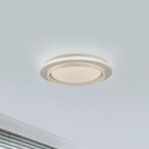 JUST LIGHT. GmbH plafonieră LED Lago Ø 40 cm albă telecomandă, reglabil, Alb, Camera de zi / sufragerie, Metal, Modern