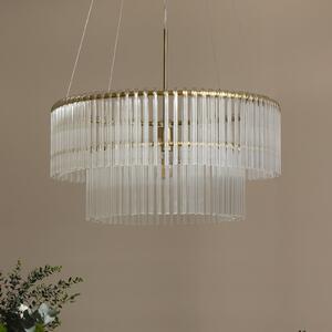 Globen Lighting Lampă suspendată HOOK 60, sticlă, transparentă, reglabil, Transparent, Camera de zi / sufragerie, Sticlă, Design