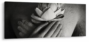 Tablou - Lotus în mâinile lui Buddha (120x50 cm)