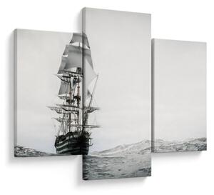 Tablou - O navă care navighează pe ocean (90x60 cm)