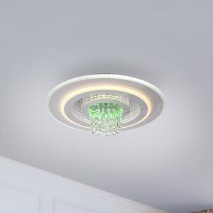 JUST LIGHT. GmbH plafonieră LED Tolago RGB, CCT, albă, telecomandă, reglabil, Alb, Camera de zi / sufragerie, Metal, Modern