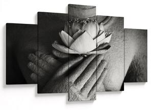 Tablou - Lotus în mâinile lui Buddha (150x105 cm)