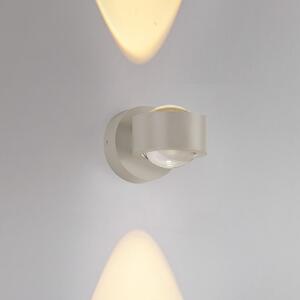 JUST LIGHT. GmbH Aplica de perete cu LED-uri Chia, nisip, fier, 3.000 K, reglabil, Bej, Camera de zi / sufragerie, Metal, Modern