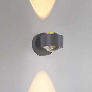 JUST LIGHT. GmbH Aplica de perete cu LED-uri Chia argintiu, fier, 3.000 K, reglabil, Metalic, Camera de zi / sufragerie, Metal, Modern