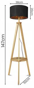 Lampă de podea 1xE27/40W/230V neagră