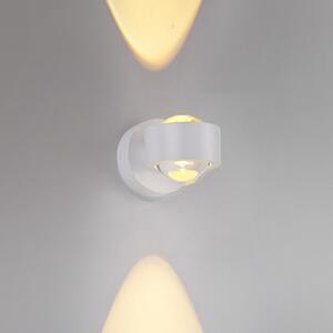 JUST LIGHT. GmbH Aplica de perete cu LED-uri Chia, albă, fier, 3.000 K, reglabil, Alb, Camera de zi / sufragerie, Metal, Modern