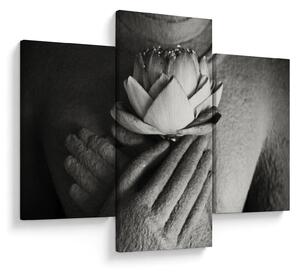 Tablou - Lotus în mâinile lui Buddha (90x60 cm)
