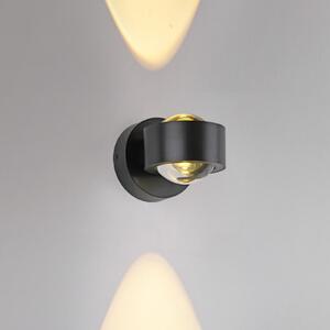 JUST LIGHT. GmbH Aplica de perete cu LED-uri și baterie Chia negru fier 3.000 K, reglabil, Negru, Camera de zi / sufragerie, Metal, Modern