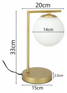 Lampă de masă 1x E27, 40 W, 230 V, auriu/alb