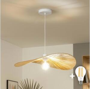 Brilagi - Lustră LED suspendată pe cablu CERIA BOHO, 1xE27/40W/230V, diam. 60 cm, rafie