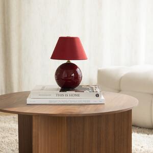 Globen Lighting Lampă de masă cu baterie IRIS, roșie, înălțime 23 cm, reglabil, Roșu, Camera de zi / sufragerie, Țesătură / Textil, Scandinavă