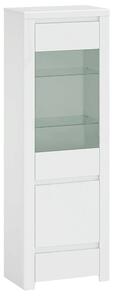 Vitrina 1D1W1S, alb lucios, LINDY