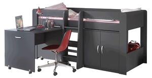 Pat combinat pentru camera copiilor, gri, FANY