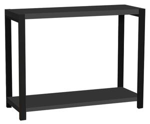 Raft Masa Lerf stejar-metal, negru, 45x17x35 cm