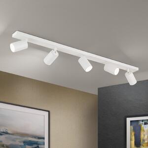 ORION Spot de tavan Sean, alb, 5 becuri, aluminiu, GU10, reglabil, Alb, Hol, Metal, Modern