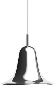 Verpan Lampă suspendată Pantop, crom, Ø 23 cm, metal, E14, reglabil, Metalic, Camera de zi / sufragerie, Metal, Design