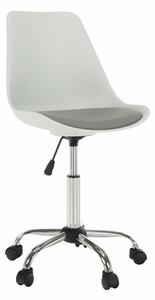 Scaun de birou, alb / gri, DARISA NEW