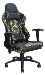 Scaun de birou/joc, model negru/armată, ARMYRE