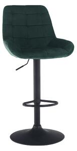 Scaun de bar, material textil Velvet verde închis, CHIRO NEW