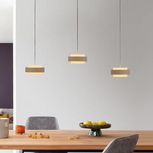 Schöner Wohnen lampă suspendată LED Elmo, Sandbrise, 3 becuri, 3000 K, reglabil, Bej, Camera de zi / sufragerie, Metal, Modern