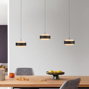 Schöner Wohnen lampă suspendată LED Elmo, negru, 3 becuri, 3000 K, reglabil, Negru, Camera de zi / sufragerie, Metal, Modern