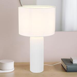 Reality Leuchten Lampa de masă Blair, înălțime 51 cm, albă, E27, ceramică, Alb, Camera de zi / sufragerie, Ceramică, Modern