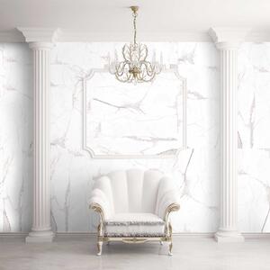 Gresie interior Fashion Carrara, mat, aspect marmura, alb, dreptunghiulara, 120 x 60 cm
