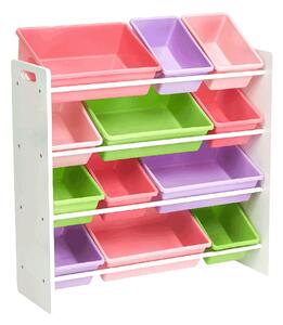 Organizator / raft pentru jucării, alb / multicolor, MAISAN