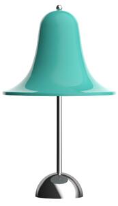Verpan Lampa de masă cu baterie LED VERPAN Pantop, albastru-verde deschis, IP44, reglabil, Camera de zi / sufragerie, Plastic, Design