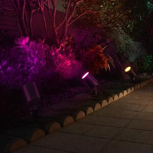 Hama Spot LED cu țeapă, negru WLAN, IP65 RGBW dimabil, reglabil, Negru, Plastic, Modern