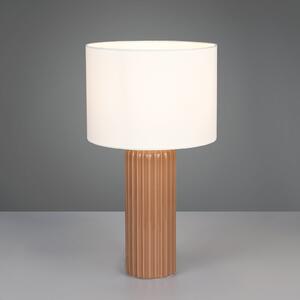Reality Leuchten Lampa de masă Blair, înălțime 51 cm, moka, E27, ceramică, Maro / Rugină, Camera de zi / sufragerie, Ceramică, Modern