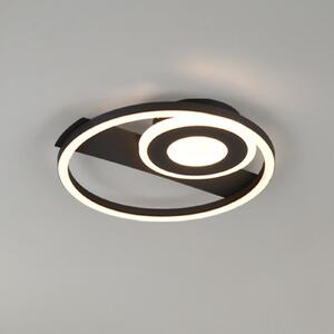 Reality Leuchten Plafonieră LED Horus, negru, 2.500 lm, 3.000 K, metal, reglabil, Negru, Camera de zi / sufragerie, Metal, Modern