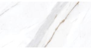 Gresie portelanata Cesarom Statuario, PEI4, textura lis, finisaj mat, alb, marmura, dreptunghiulara, grosime 9 mm, 60 x 30 cm