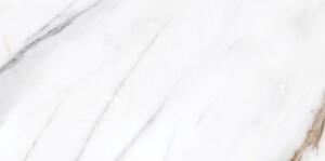 Gresie portelanata Cesarom Statuario, PEI4, finisaj mat, alb, marmura, dreptunghiulara, grosime 9 mm, 60 x 30 cm