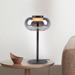 Schöner Wohnen Lampă de masă LED Sia, negru/gri fum 3.000 K, Gri, Camera de zi / sufragerie, Sticlă, Modern