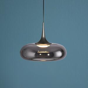 Schöner Wohnen SCHÖNER WOHNEN Lampă suspendată LED Posh 1 bec, sticlă fumurie, 3.000 K, reglabil, Gri, Camera de zi / sufragerie, Sticlă, Modern