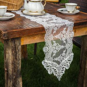 Stofă elegantă din dantelă crem - decor atemporal pentru interiorul dvs. Šírka: 26 cm | Dĺžka: 280 cm