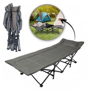 Șezlong pliabil pentru camping 187 × 68 cm – compact și confortabil