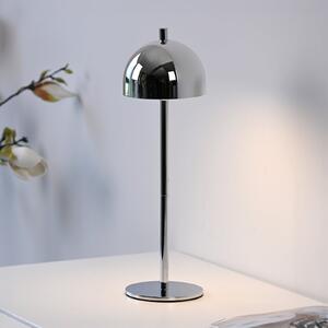 Schöner Wohnen Lampă de masă cu baterie LED Bellies, crom, IP54, reglabil, Metalic, Camera de zi / sufragerie, Metal, Scandinavă