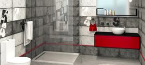 Faianta pentru baie/bucatarie Megapolis 1T, gri inchis, 30 x 60 cm