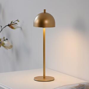 Schöner Wohnen Lampă de masă cu baterie LED Bellies, culoare aurie, IP54, reglabil, Auriu / Alamă, Camera de zi / sufragerie, Metal, Scandinavă