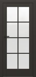 Usa cu toc reglabil HDF PORTA VERTE HOME BLACK - Model B5 cu sticla transparent vospita