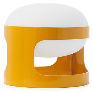 Kartell Lampa de masă KD28, galben muștar, Ø 25 cm, E14-LED, Galben, Camera de zi / sufragerie, Plastic, Design