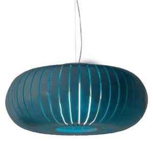 Kartell Lampă suspendată Teresa, petrol, Ø 50 cm, E27-LED, Albastru, Camera de zi / sufragerie, Plastic, Design