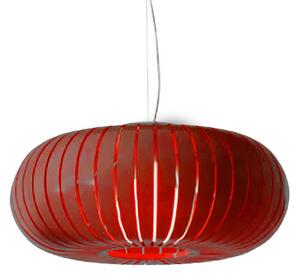 Kartell Lampa suspendată Teresa, roșu închis, Ø 50 cm, E27-LED, Roșu, Camera de zi / sufragerie, Plastic, Design